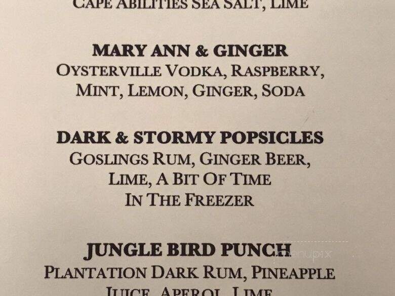 The Mad Minnow - Harwich Port, MA menu_pic