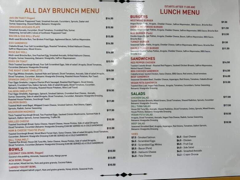 Ministry Of Coffee - Los Angeles, CA menu_pic