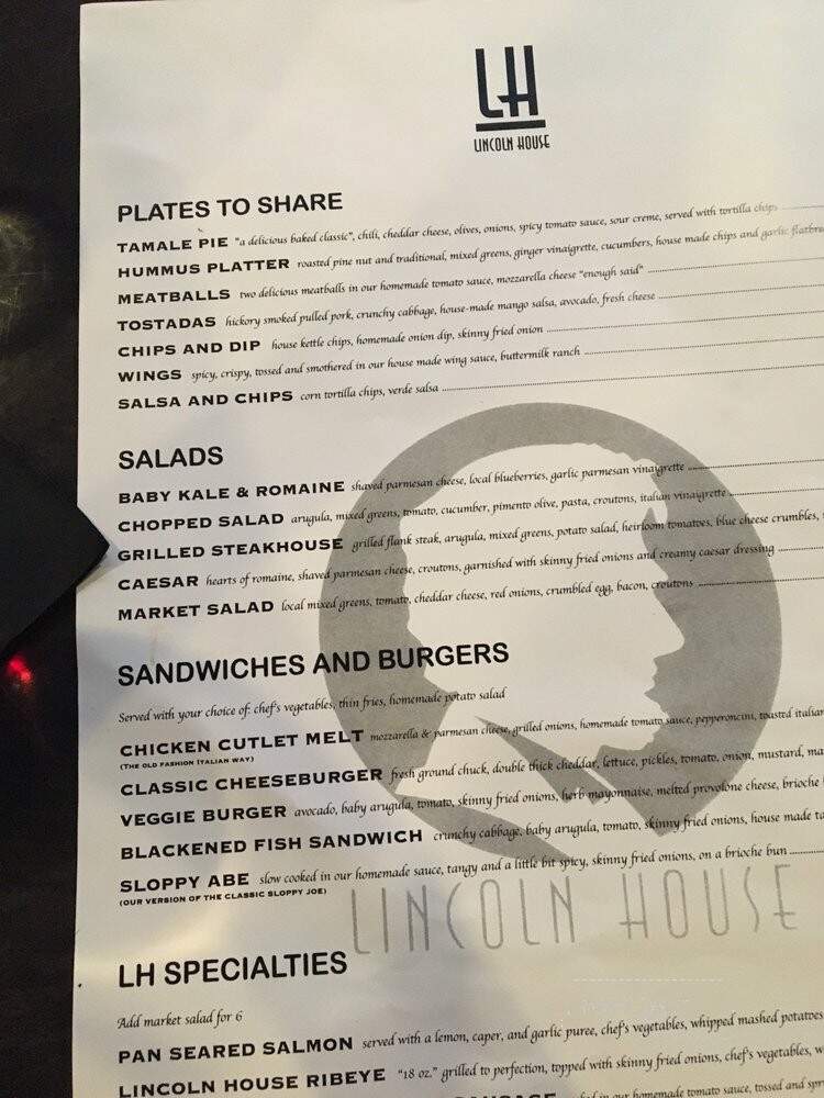 Lincoln House - Covina, CA menu_pic
