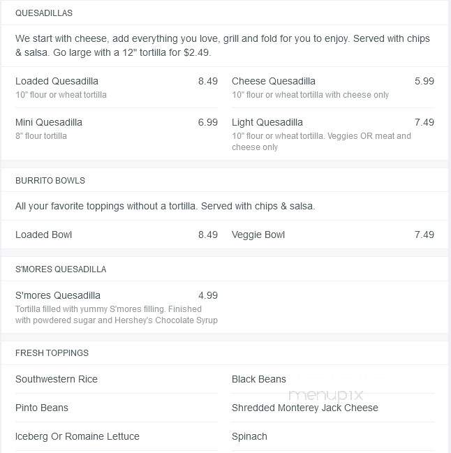 Surcheros Fresh Grill - Jesup, GA menu_pic