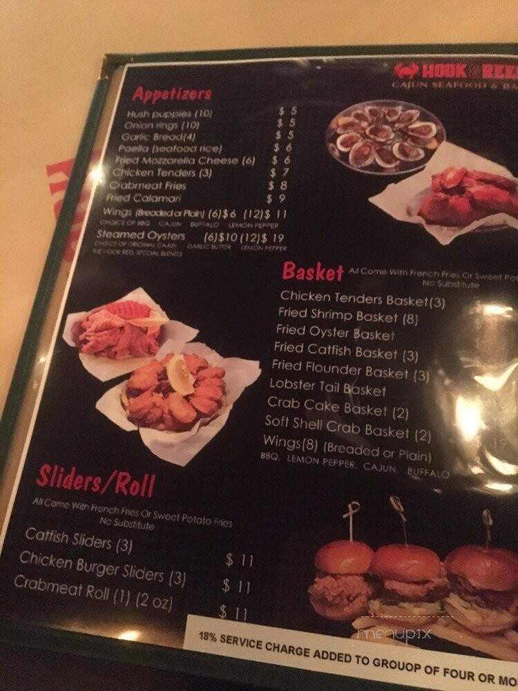 Hook & Reel Cajun Seafood Restaurant and Bar - Bluffton, SC menu_pic