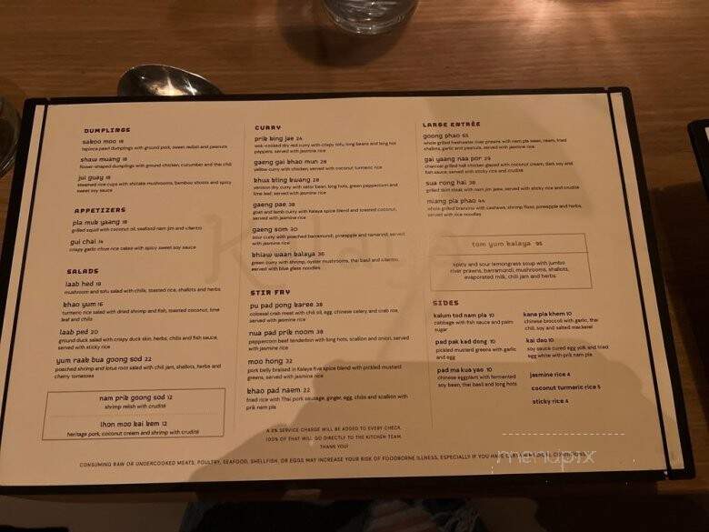Kalaya Thai Kitchen - Philadelphia, PA menu_pic