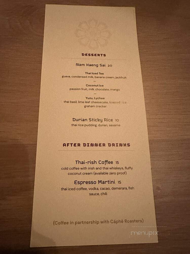 Kalaya Thai Kitchen - Philadelphia, PA menu_pic