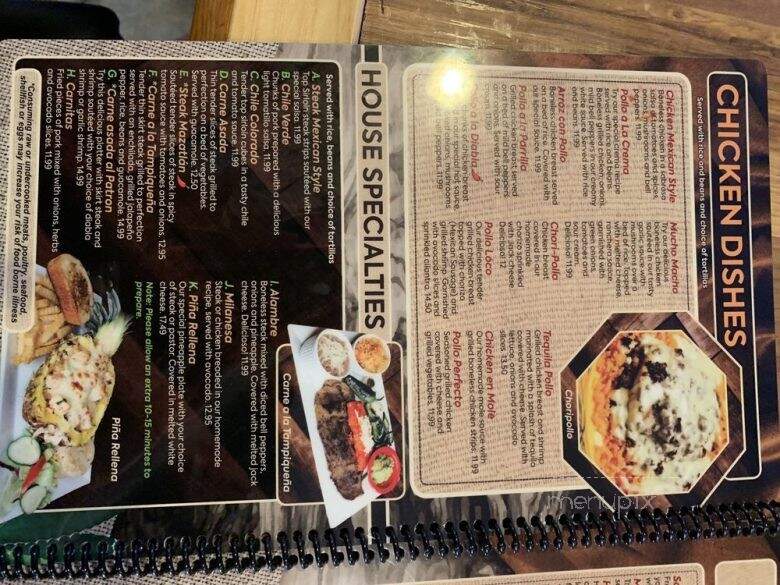 El Patron Mexican Bar & Grill - Fond du Lac, WI menu_pic