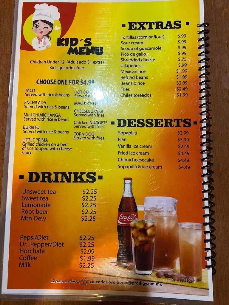 El Palenque - Webb City, MO menu_pic