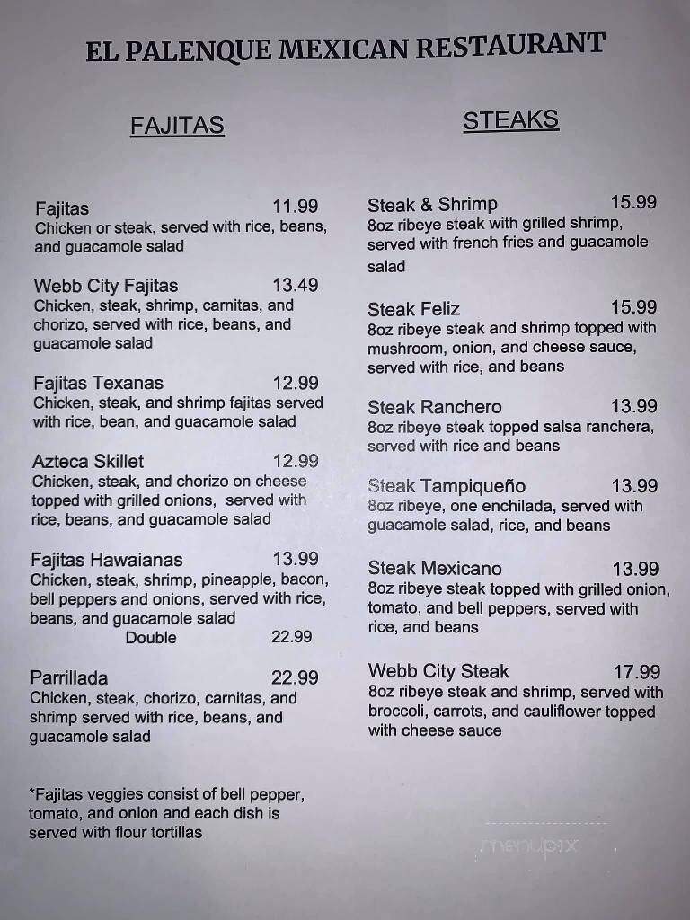 El Palenque - Webb City, MO menu_pic