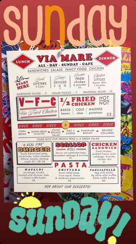 Via Mare - Nantucket, MA menu_pic