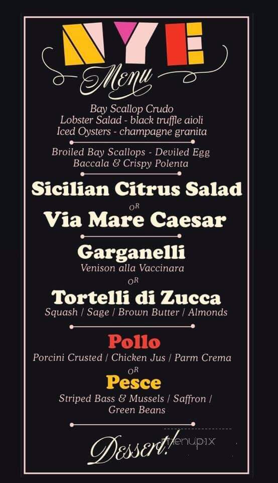 Via Mare - Nantucket, MA menu_pic