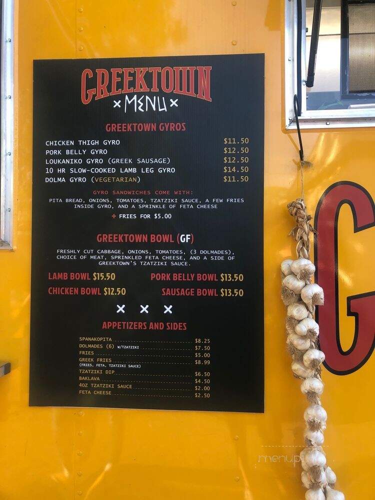Menu of Greektown Food Truck in Bellingham, WA