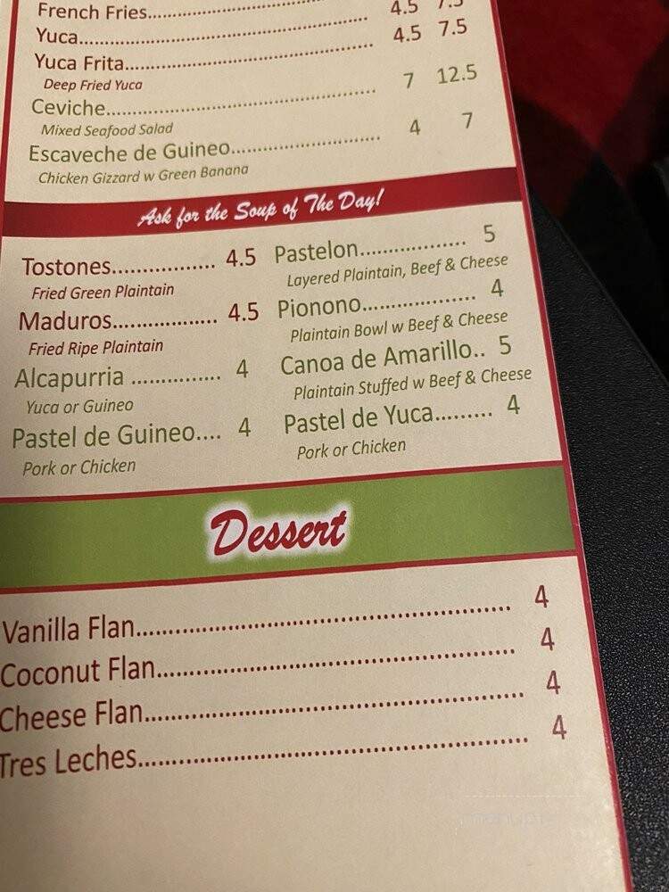 Emilio's Place - Bartonsvllle, PA menu_pic