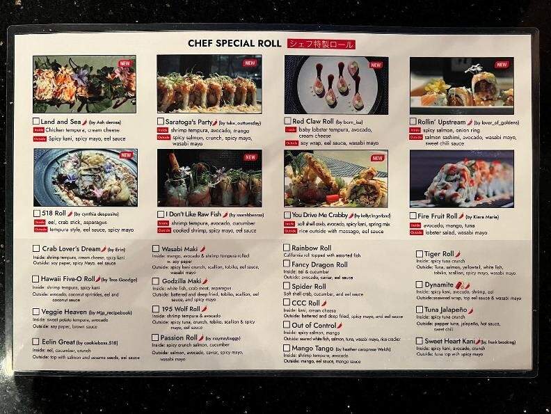 Wasabi - Albany, NY menu_pic
