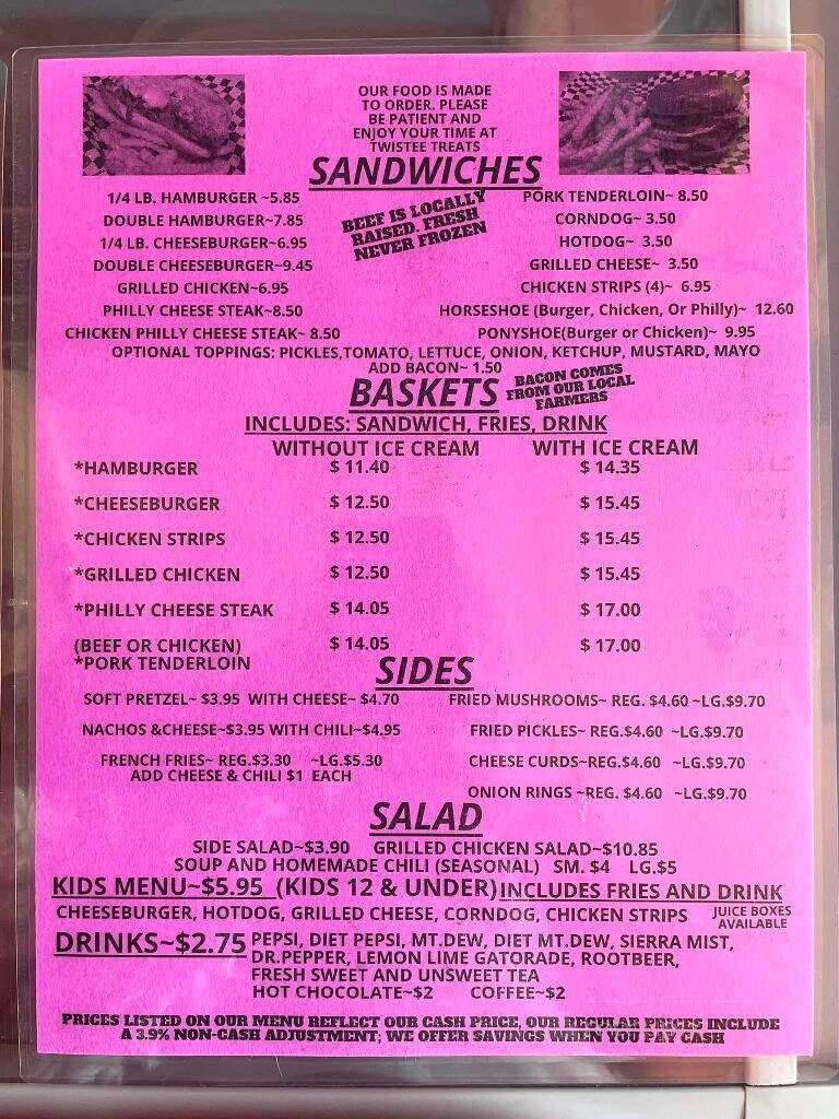 Twistee Treat Diner - Livingston, IL menu_pic