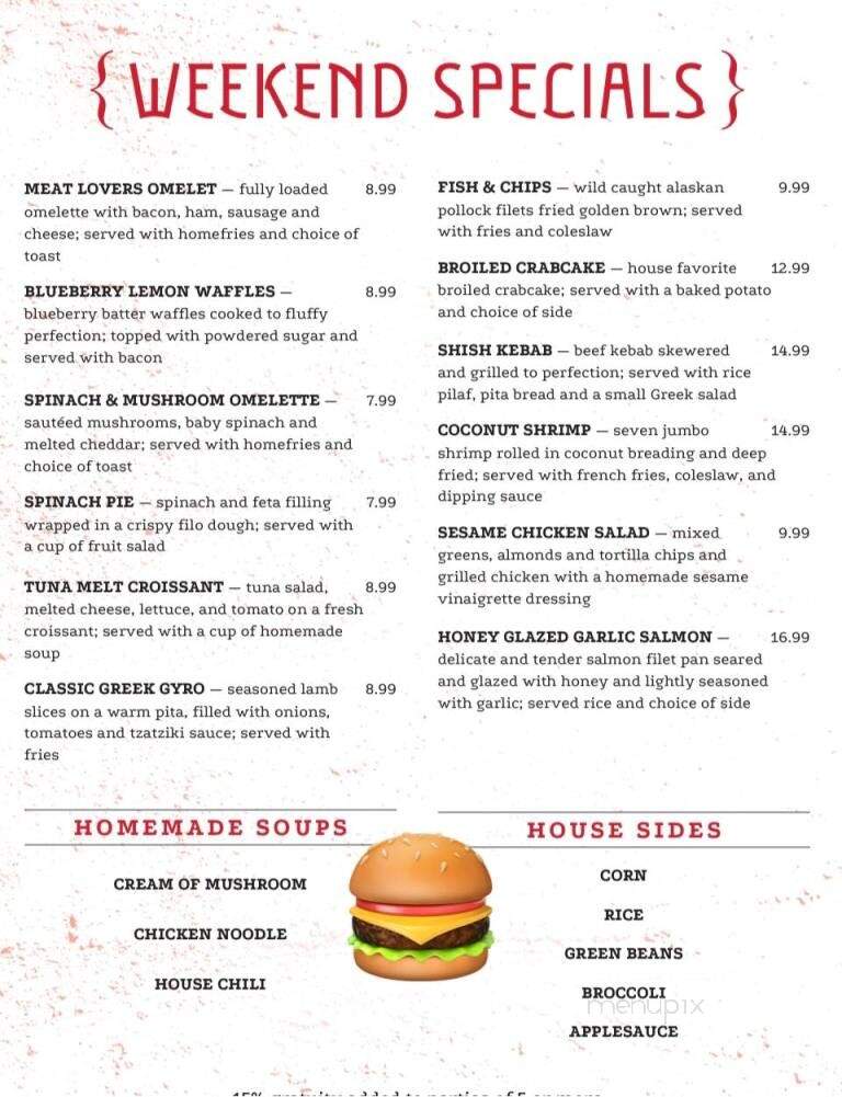 Parkway Diner - Hanover, PA menu_pic