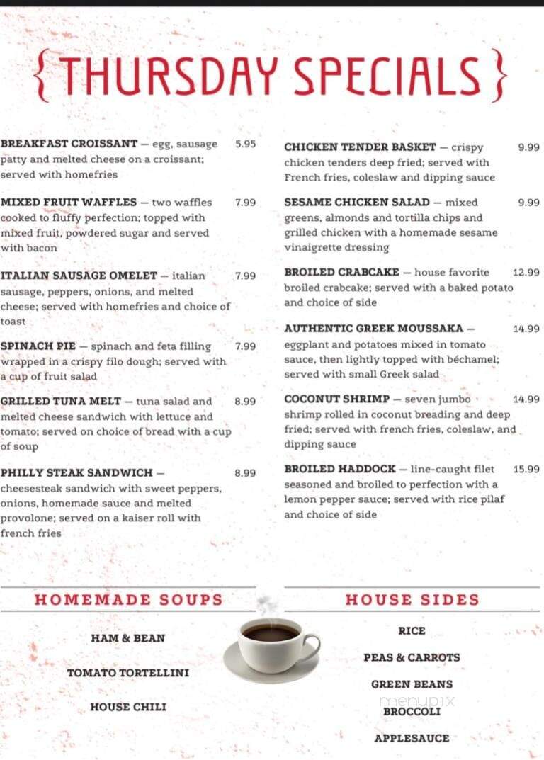 Parkway Diner - Hanover, PA menu_pic