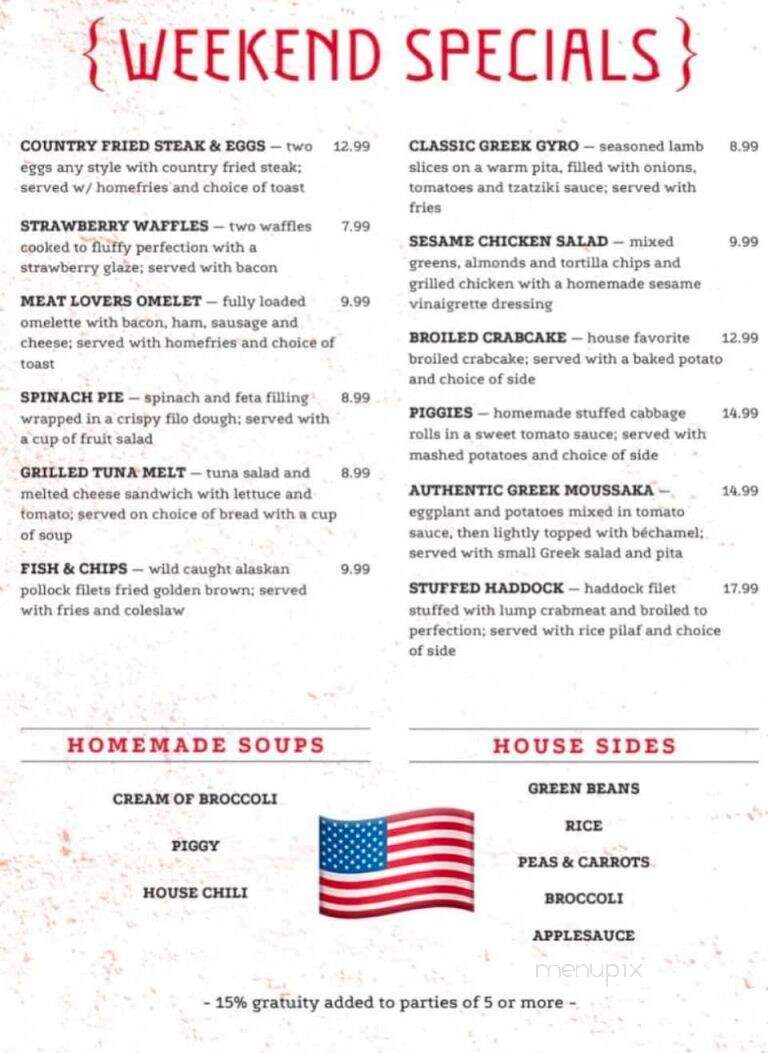 Parkway Diner - Hanover, PA menu_pic