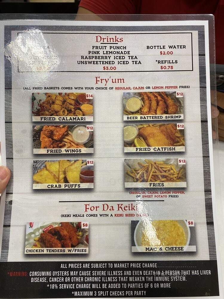 Da Shrimp Hale West - Lahaina, HI menu_pic