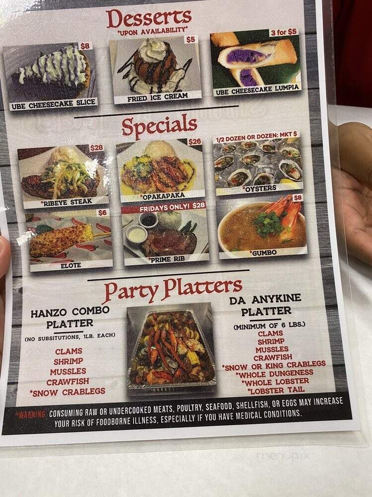 Da Shrimp Hale West - Lahaina, HI menu_pic