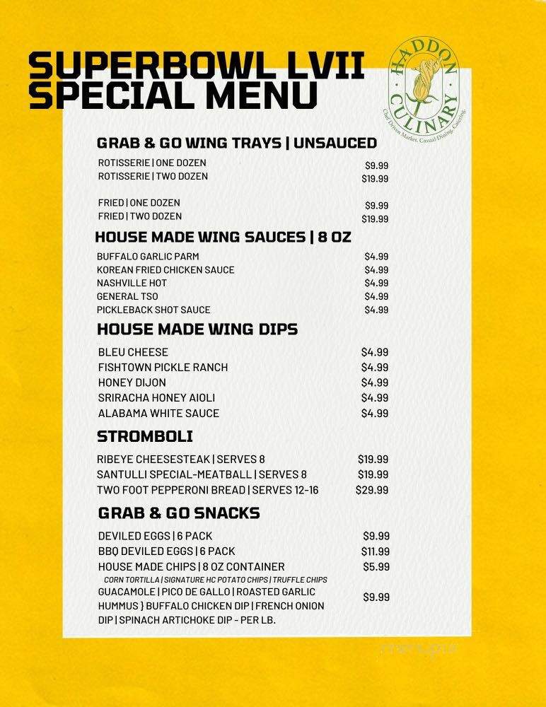 Haddon Culinary - Collingswood, NJ menu_pic