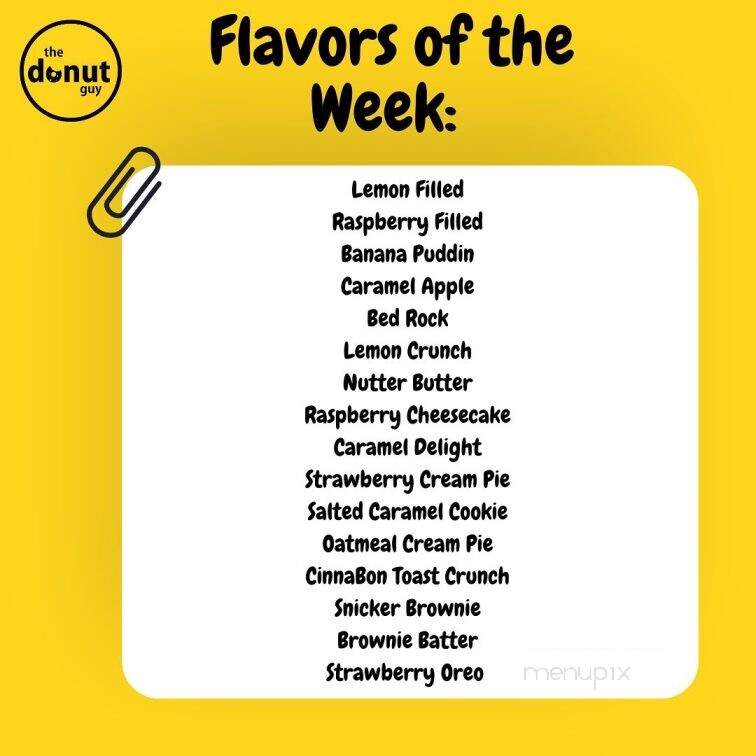 The Donut Guy - Columbia, SC menu_pic
