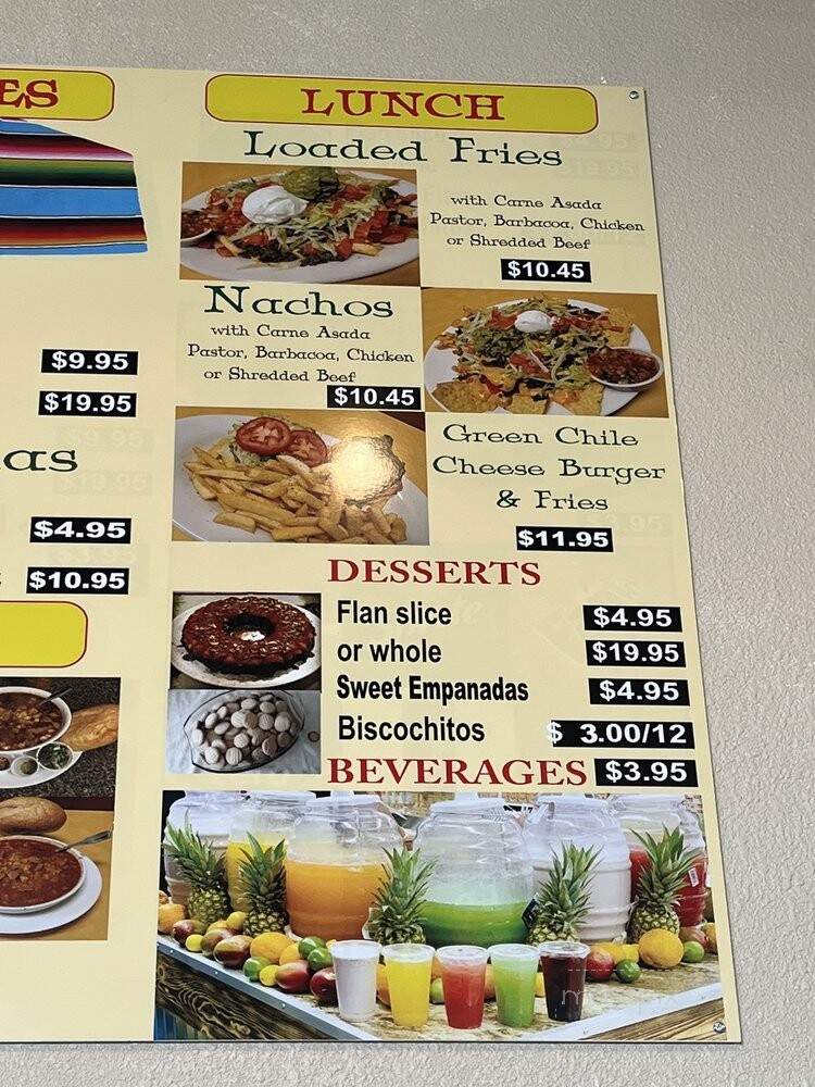 Juani's Kitchen - Albuquerque, NM menu_pic