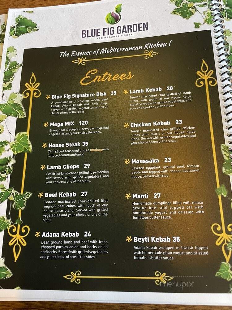 Blue Fig Garden - Cherry Hill, NJ menu_pic