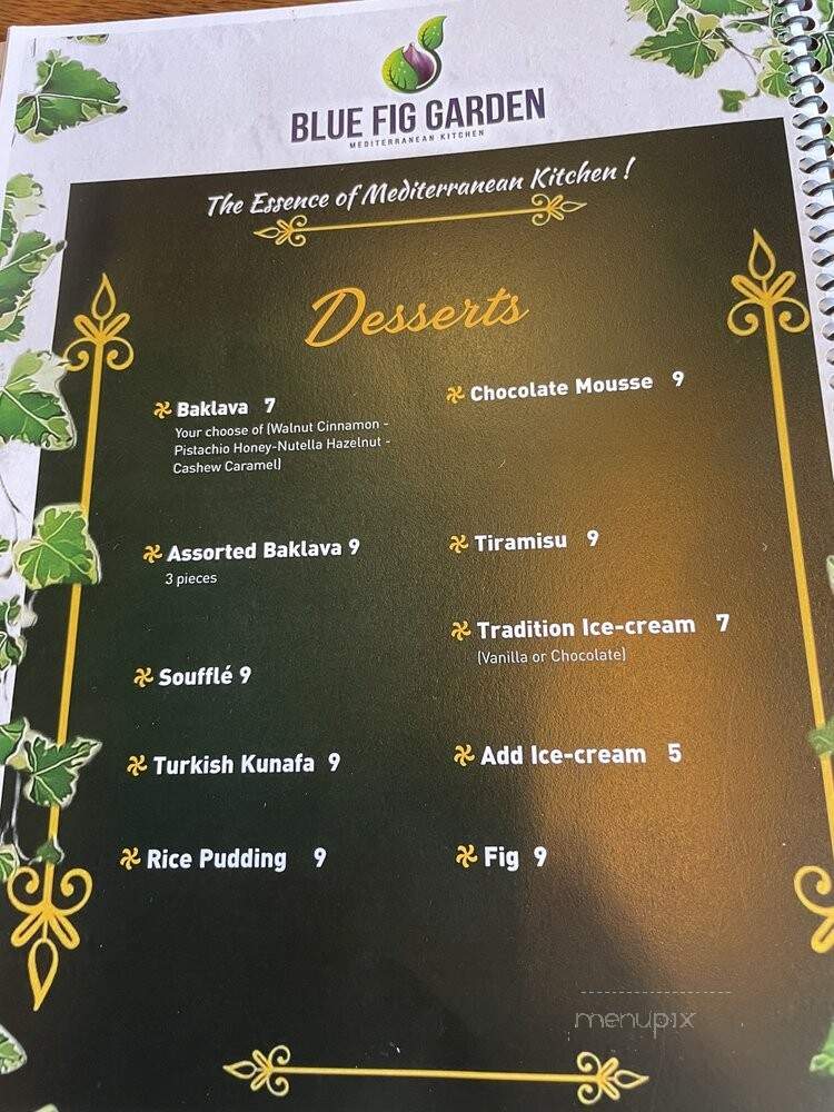 Blue Fig Garden - Cherry Hill, NJ menu_pic