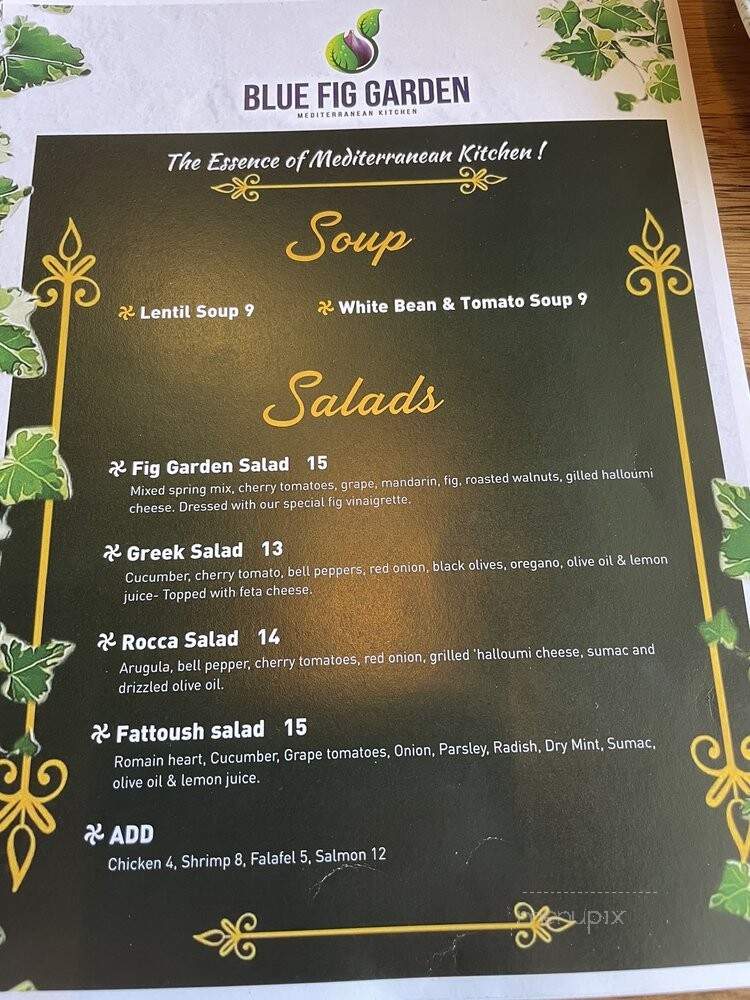 Blue Fig Garden - Cherry Hill, NJ menu_pic