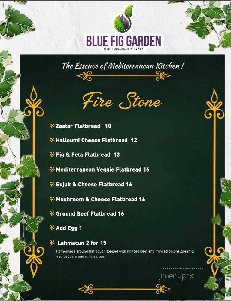 Blue Fig Garden - Cherry Hill, NJ menu_pic