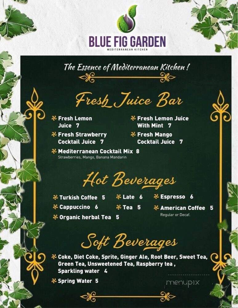 Blue Fig Garden - Cherry Hill, NJ menu_pic