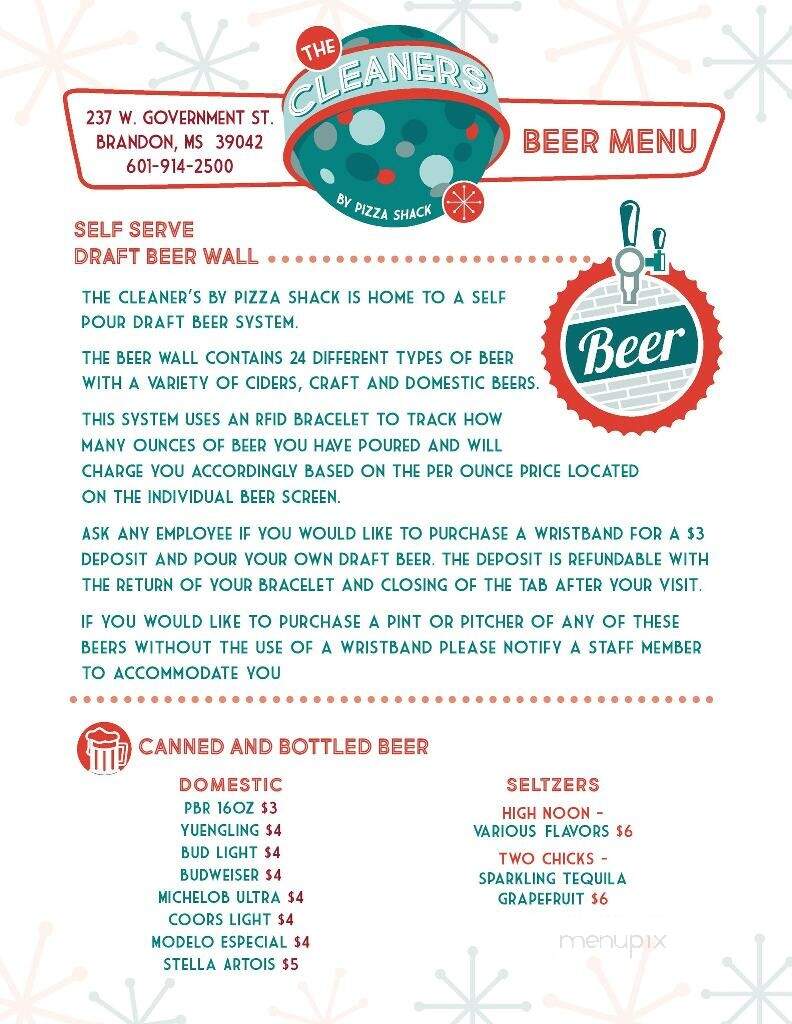 The Cleaners by Pizza Shack - Brandon, MS menu_pic