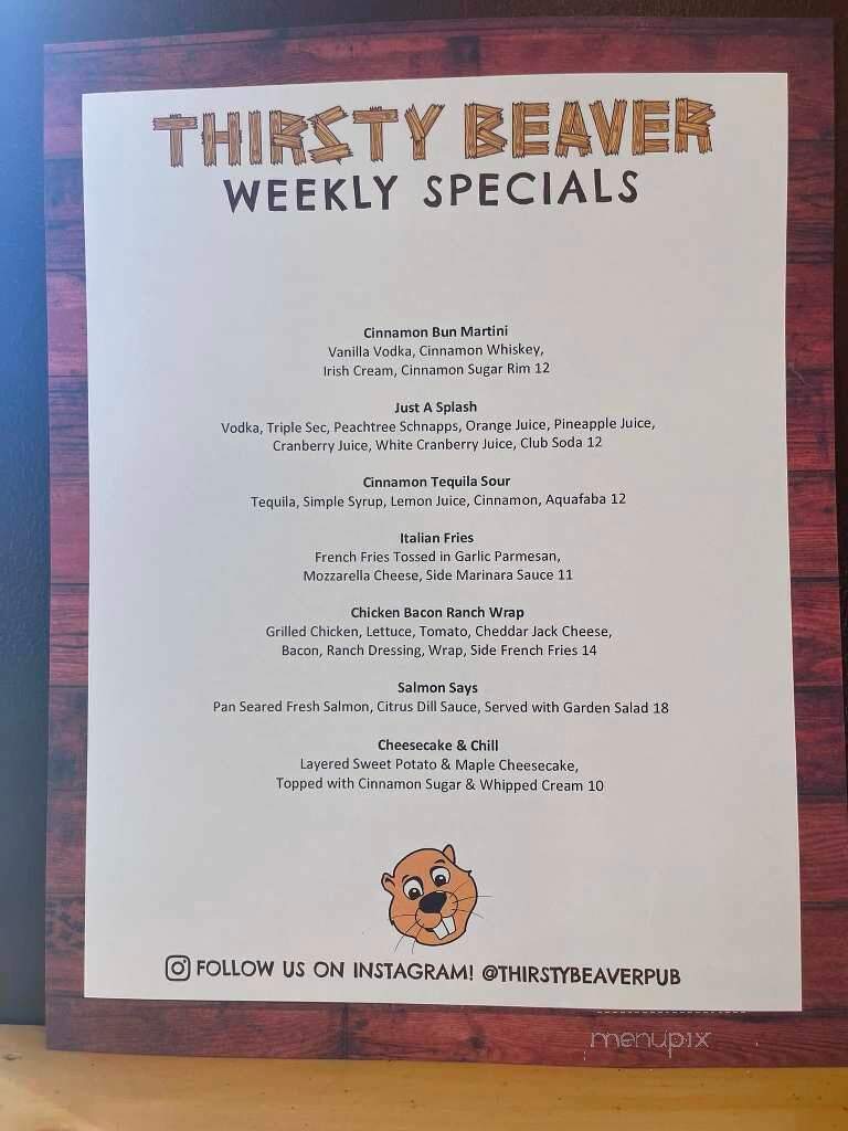 The Thirsty Beaver - Westerly, RI menu_pic