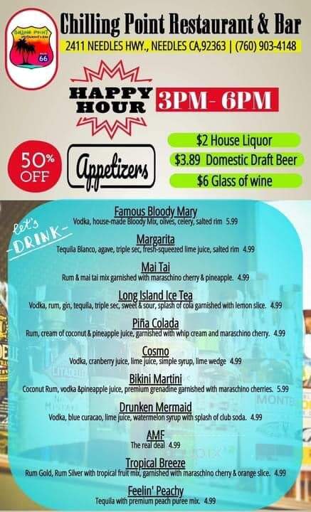 Chilling Point Restaurant & Bar - Needles, CA menu_pic