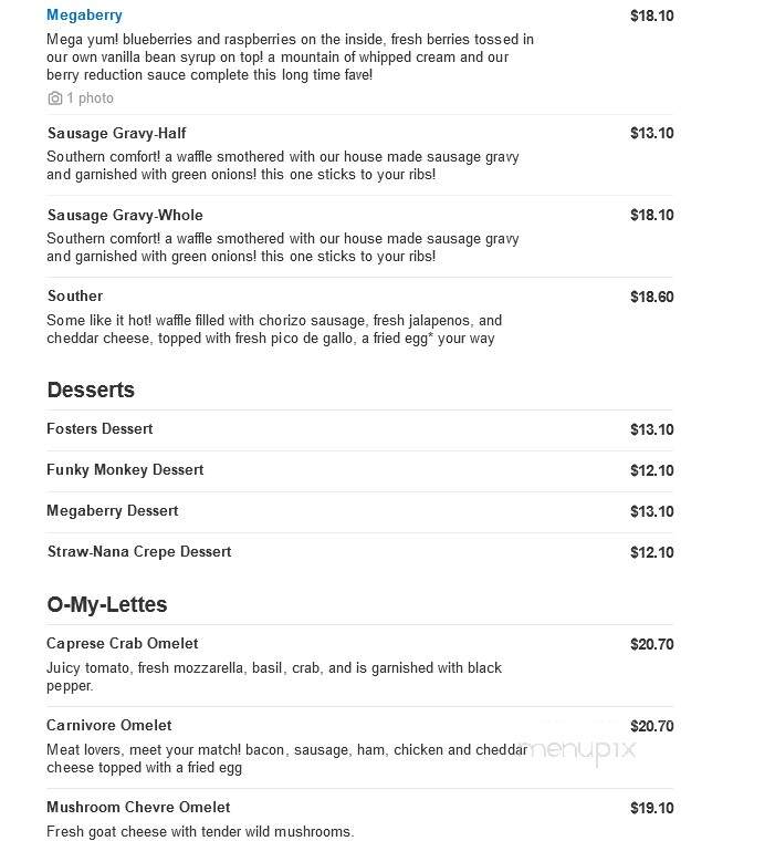 Waffles Incaffeinated - North Huntingdon, PA menu_pic