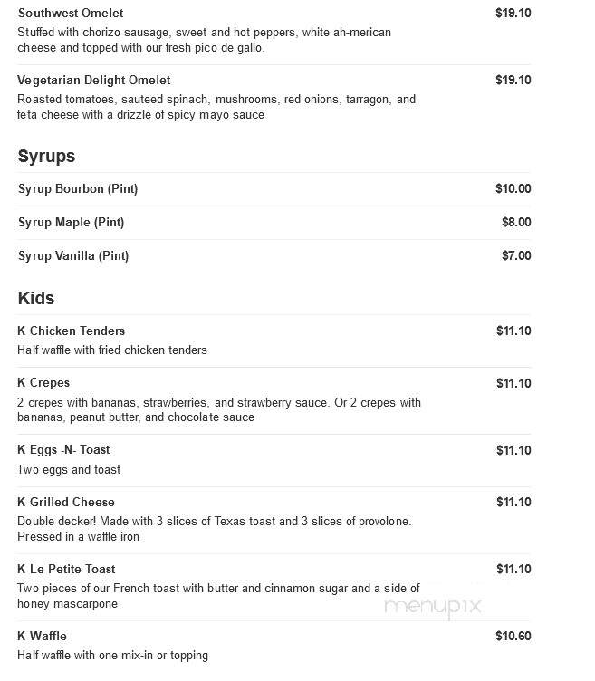 Waffles Incaffeinated - North Huntingdon, PA menu_pic