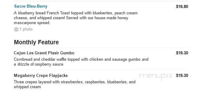 Waffles Incaffeinated - North Huntingdon, PA menu_pic