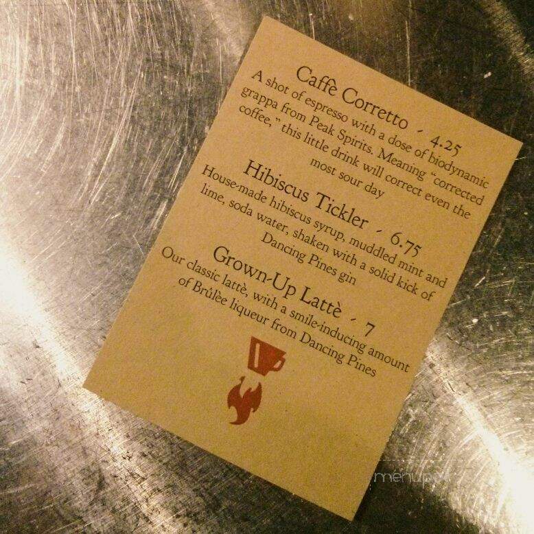 Novo Coffee - Denver, CO menu_pic