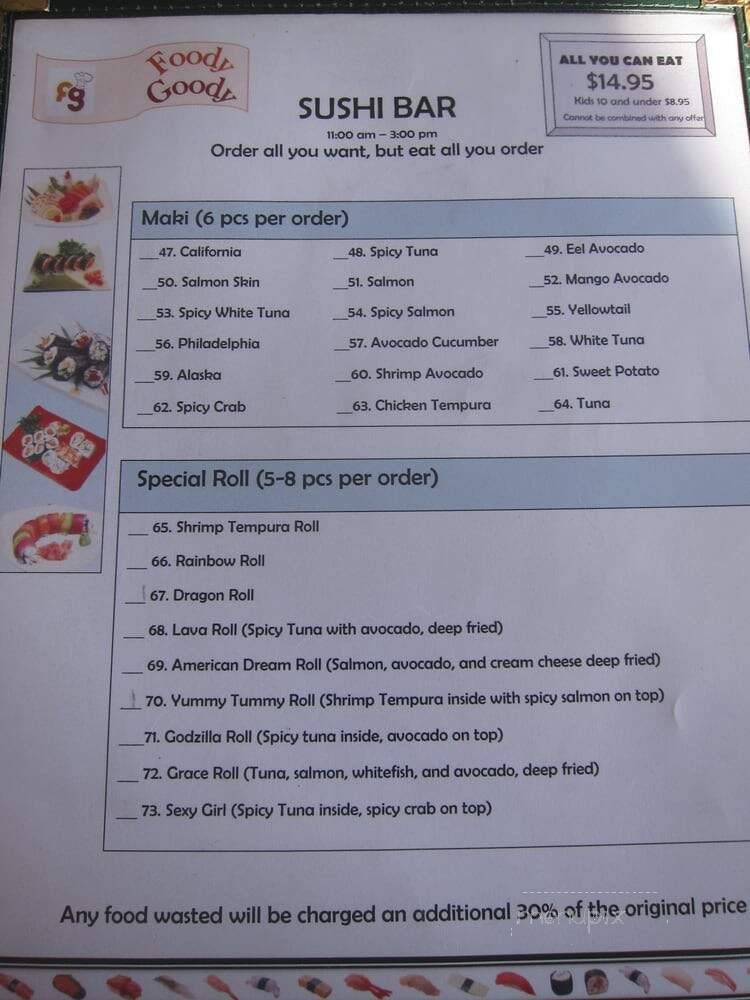 Foody Goody - Lowell, MA menu_pic