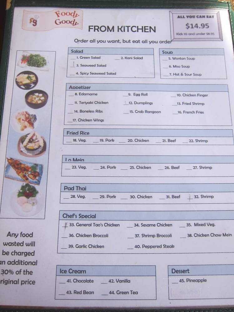 Foody Goody - Lowell, MA menu_pic