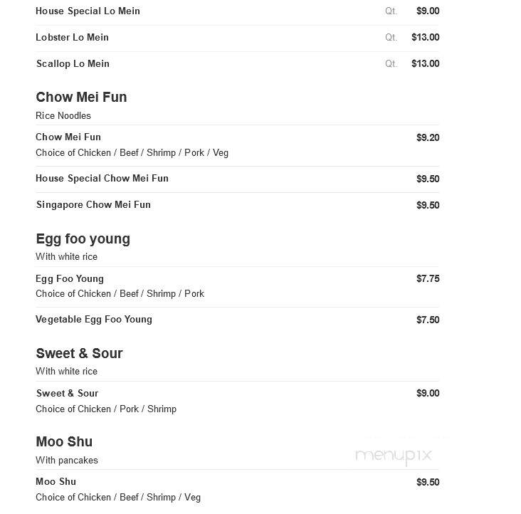 Joyful House - Plainfield, CT menu_pic