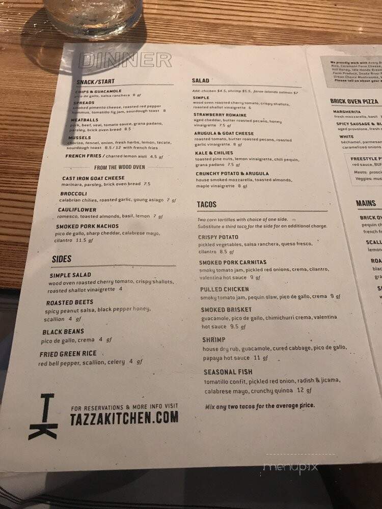 Tazza Kitchen Alverser Plaza - Midlothian, VA menu_pic