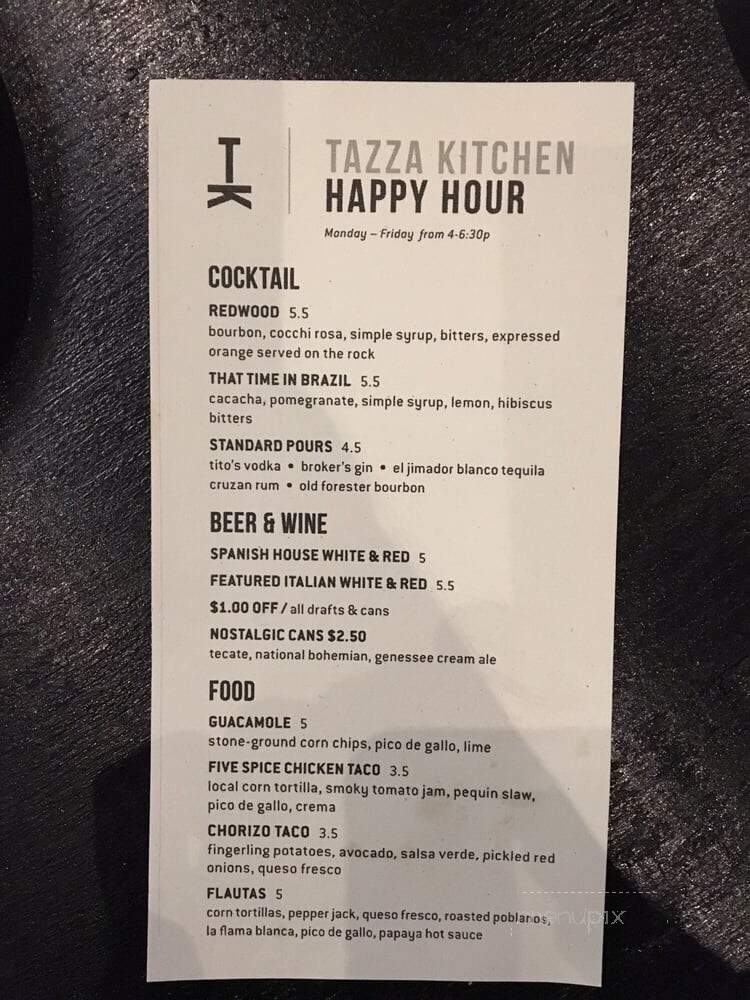Tazza Kitchen Alverser Plaza - Midlothian, VA menu_pic