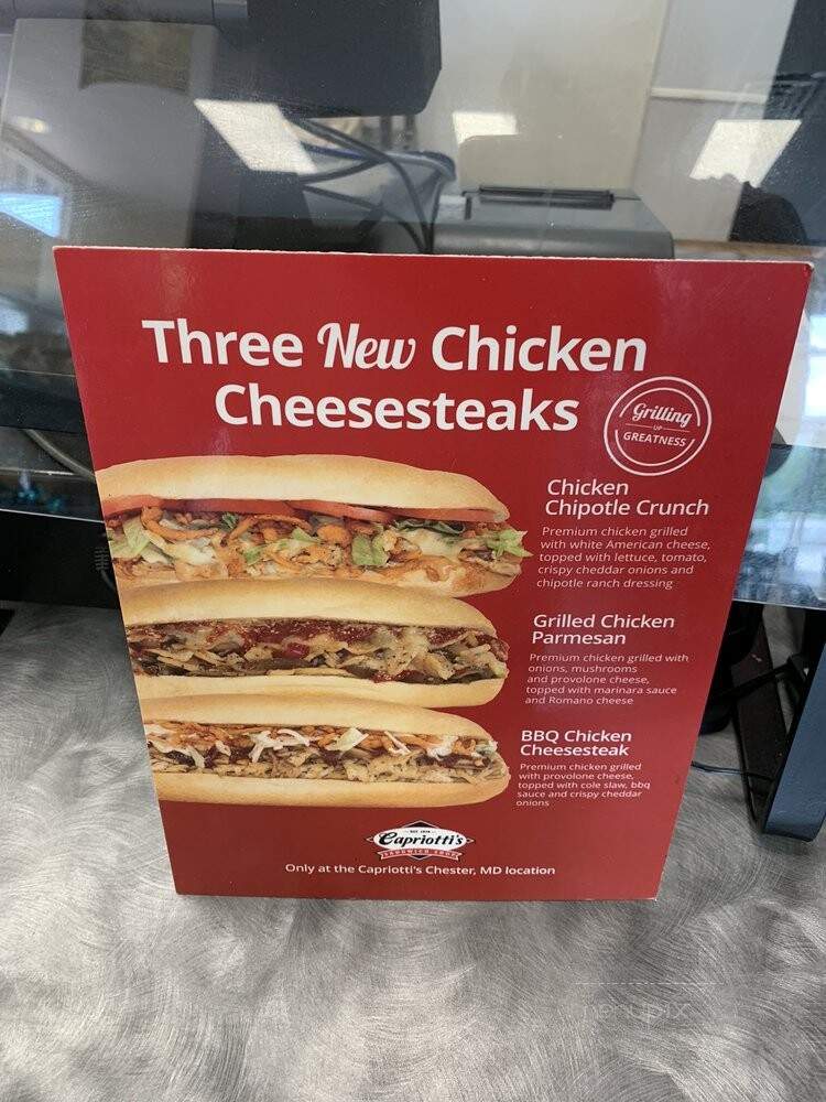 Capriotti's Sandwich Shop - Chester, MD menu_pic