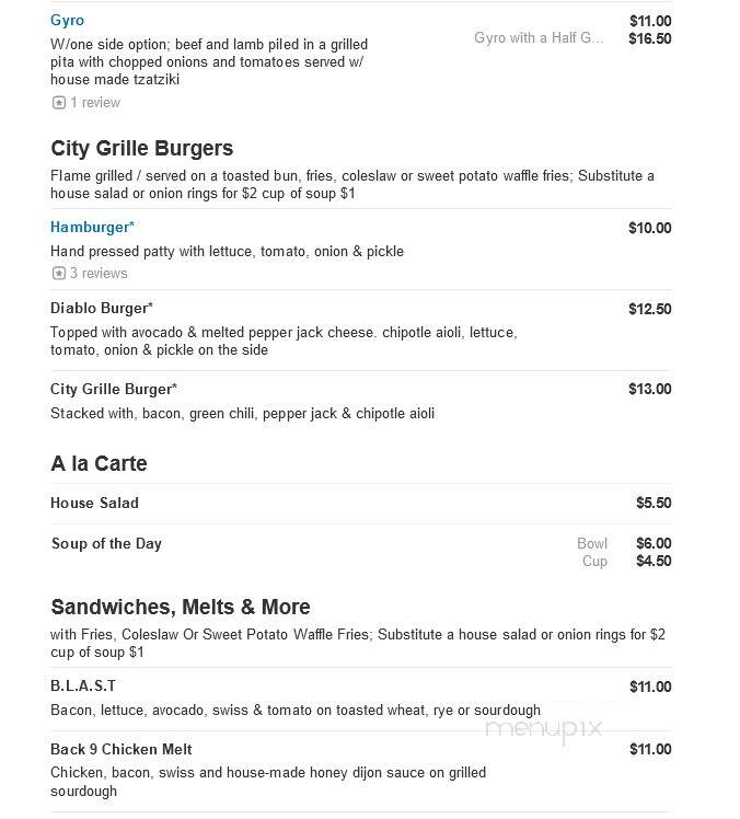 Benson City Grille - Benson, AZ menu_pic