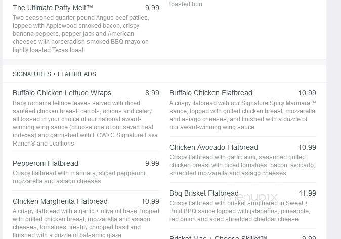 East Coast Wings and Grill - Statesville, NC menu_pic