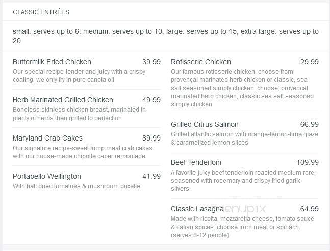 Balducci's Food Lover's Market - Mclean, VA menu_pic