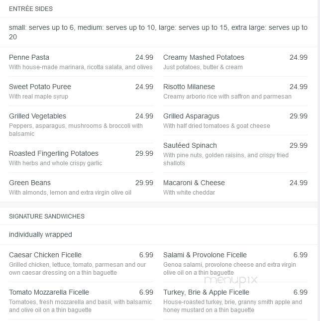 Balducci's Food Lover's Market - Mclean, VA menu_pic