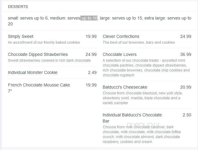 Balducci's Food Lover's Market - Mclean, VA menu_pic