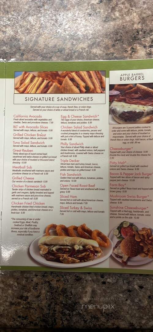 Apple Barrel Cafe - Broken Arrow, OK menu_pic
