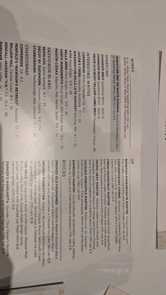 Bonefish Grill - Lancaster, PA menu_pic