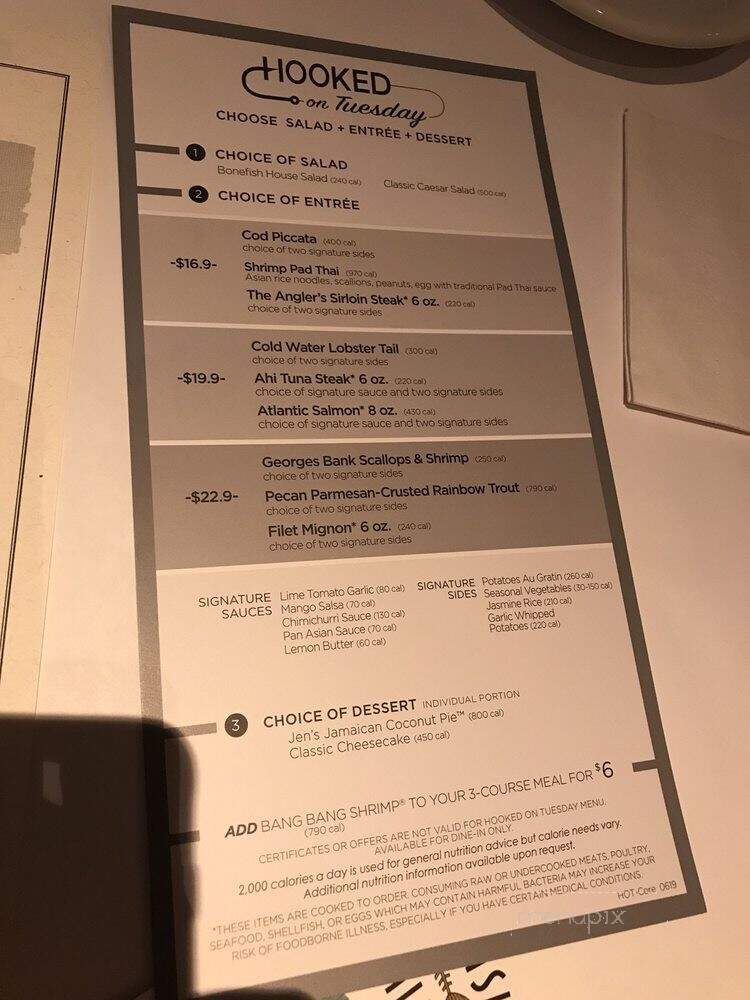 Bonefish Grill - Lancaster, PA menu_pic